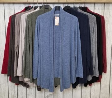 Haki Şal Yaka İtalyan Hırka