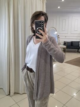 Vizon Şal Yaka İtalyan Hırka