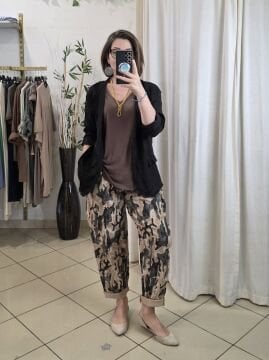 Kamuflaj İtalyan Pantolon Camel/ Gri