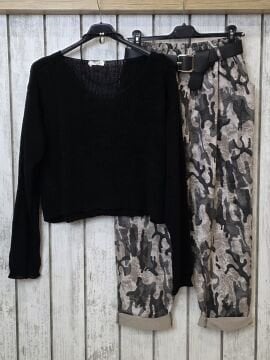 Kamuflaj İtalyan Pantolon Vizon/ Gri