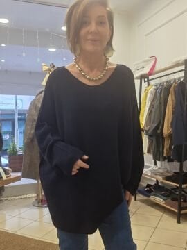 Salaş Yumuşak İtalyan Kazak Lacivert