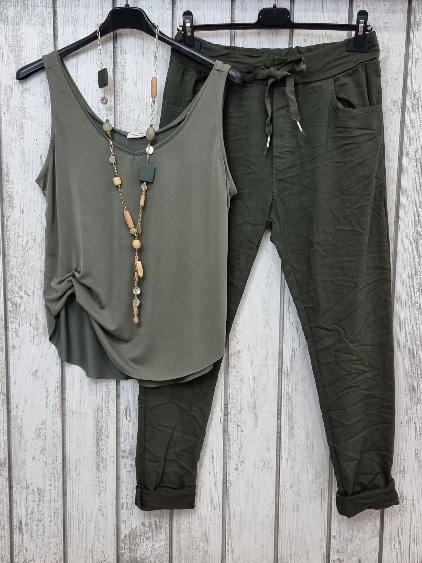 Likralı İtalyan Pantolon Haki