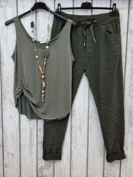 Likralı İtalyan Pantolon Haki