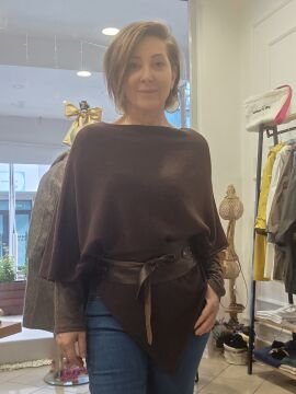 Kahverengi Yünlü İtalyan Pelerin