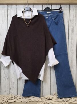 Kahverengi Yünlü İtalyan Pelerin