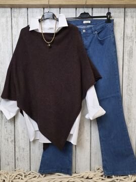 İspanyol Paça Kot Pantolon Mavi