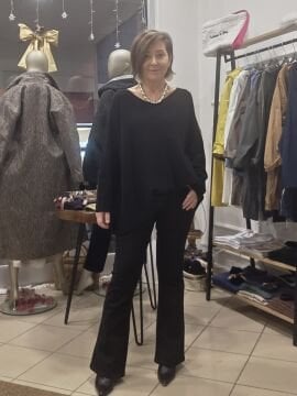 İspanyol Paça Kot Pantolon Siyah