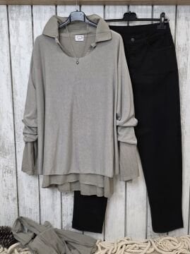 Havuç Kesim Kot Pantolon Siyah