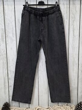 Beli Lastikli Kot Pantolon Antrasit Gri