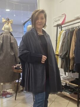 İnce Kaşmir Şal Lacivert