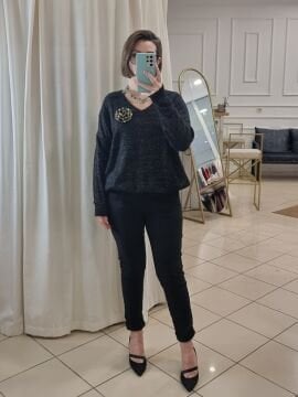 Güderi Dokulu İtalyan Pantolon Siyah