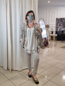 Dantel Detay Viskon Bej Atlet İtalyan