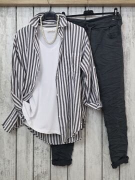 İtalyan Likralı Antrasit Pantolon