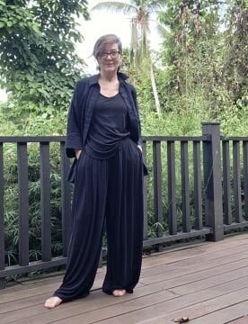 Bol Paça Jarse Siyah Pantolon