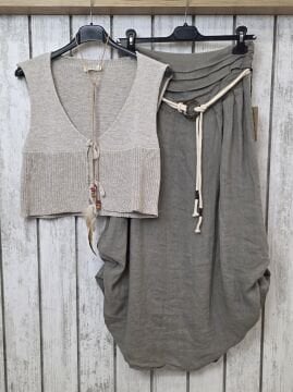 Çift Kullanımlı Vizon Keten Etek