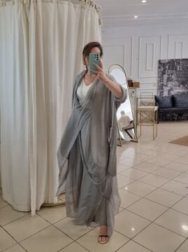 İpek Yaka İtalyan Tunik Vizon