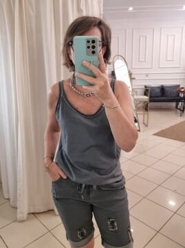 Pamuklu İtalyan Antrasit Atlet