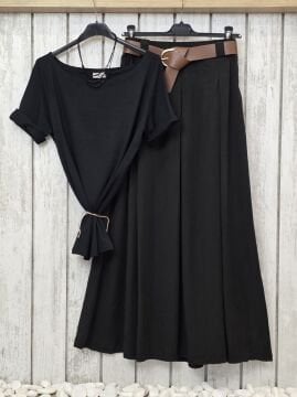 İtalyan Liyosel Uzun Etek Siyah