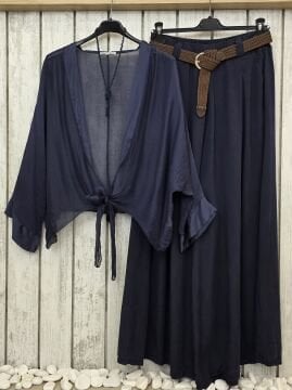 İtalyan Liyosel Pantolon Etek Lacivert