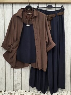 İtalyan Liyosel Pantolon Etek Lacivert