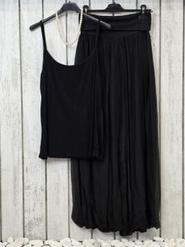 İnce Askılı Viskon Atlet Siyah