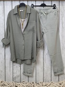 Likralı İtalyan Pantolon Açık Mint