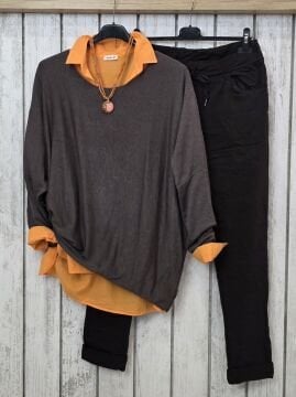 Likralı İtalyan Pantolon Kahverengi