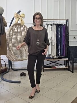 Likralı İtalyan Pantolon Kahverengi