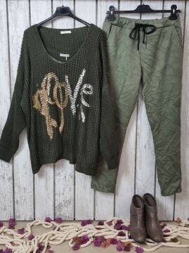 Güderi Dokulu Likralı Pantolon Mint