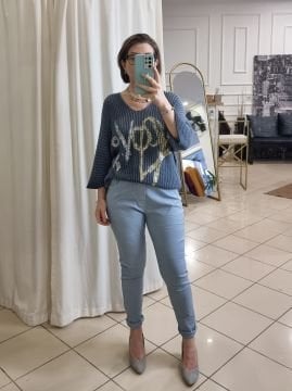Likralı İtalyan Pantolon Denim
