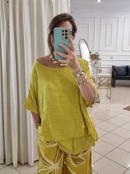 Kalın Gold Zincir İncili Kolye