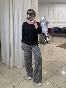 Bol Paça Gri Triko Pantolon