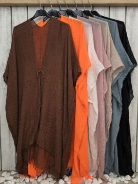 İncecik Pamuklu Kimono Pembe