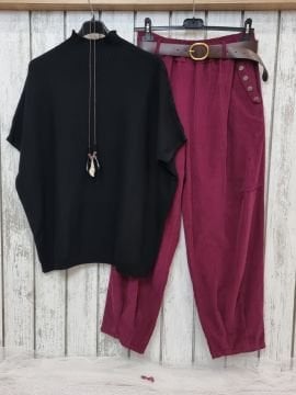 Boğazlı Siyah Triko Süveter Kazak