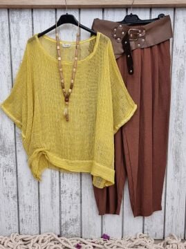 Gerçek Deri Bohemian Kalın Kahverengi Kemer