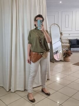 Likralı İtalyan Pantolon Bej