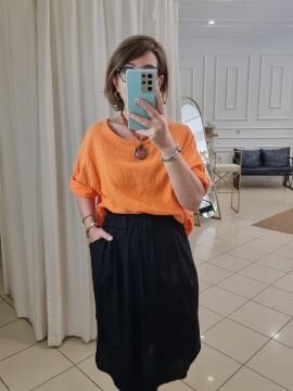 Beli Lastikli Oval Kesim Siyah Etek