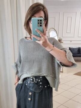 Bohem Tarz Kalın Siyah Deri Kemer