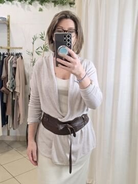 Gerçek Deri Bohemin Kalın Kemer Koyu Kahve