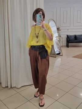 Boho Deri Çantalı Kalın Kahverengi Kemer